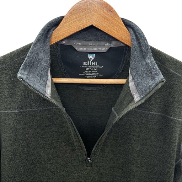 Kuhl Men’s Quarter Zip Long Sleeve Forrest Green Shirt Size Medium Gorpcore - Picture 4 of 7